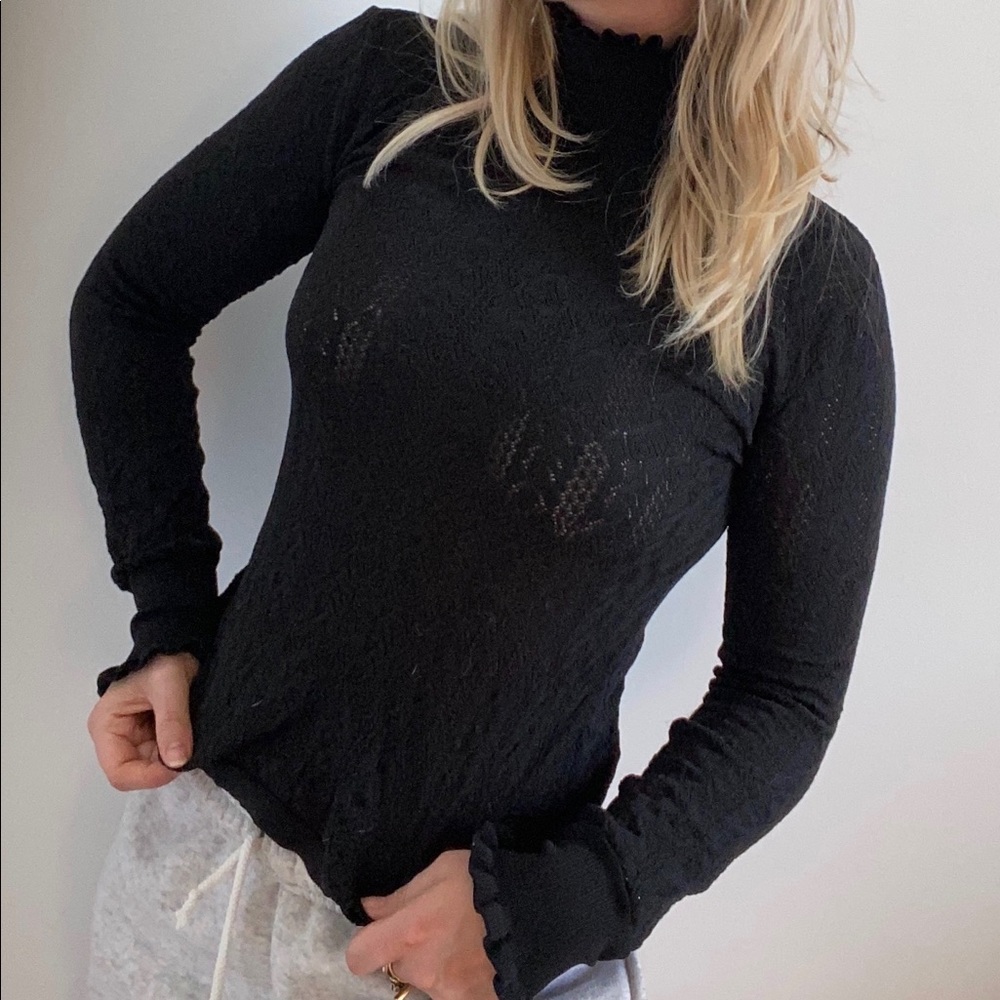 Zara patterned knit turtle neck